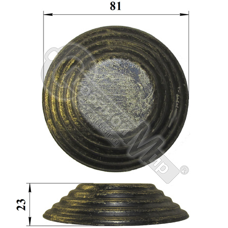 Подпятник штампованный круглый без отверстия 81х81х1 мм 19476-WH/80 фото 2 Подпятник штампованный круглый без отверстия 81х81х1 мм 19476-WH/80 фото 2