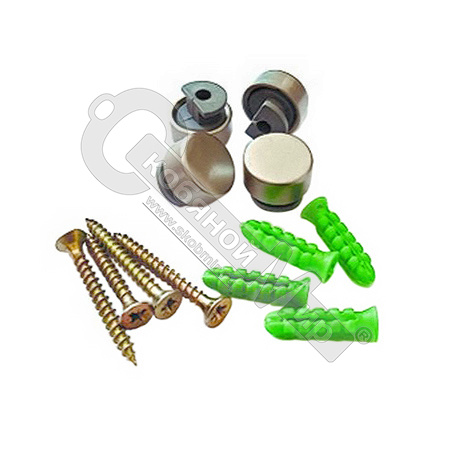 Держатели для зеркал Т-100, матовый никель (компл. 4 шт.), 28236/106203 Держатели для зеркал Т-100, матовый никель (компл. 4 шт.), 28236/106203