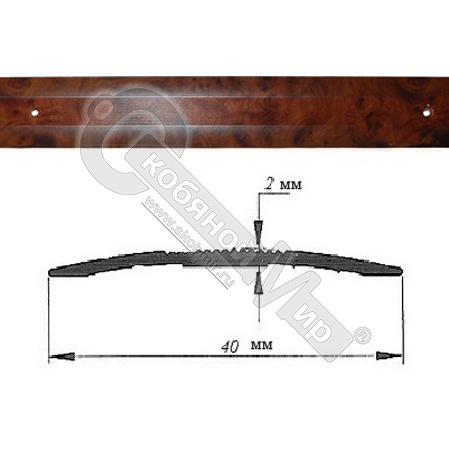 Порог АЛ-125-С 2,0м КАПО , Стык алюминевый , 40 мм Порог АЛ-125-С 2,0м КАПО , Стык алюминевый , 40 мм