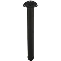 Ножка для стола 60х820 мм, крепление Блин + Пятак, чёрный  /4/,  109508 Ножка для стола 60х820 мм, крепление Блин + Пятак, чёрный  /4/,  109508