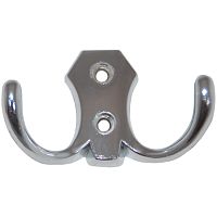 Крючок 2-х рожковый, YG1035 CP, хром, 122-061/827В (3021В) /10/*** Крючок 2-х рожковый, YG1035 CP, хром, 122-061/827В (3021В) /10/***