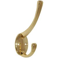 Крючок 2-х рожковый, YG1226 PB, золото, 122-024/843В 1222L /10/ Крючок 2-х рожковый, YG1226 PB, золото, 122-024/843В 1222L /10/