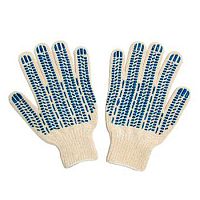 Перчатки х/б белые, 10 класс 5 нитей, с ПВХ "Протектор" Перчатки х/б белые, 10 класс 5 нитей, с ПВХ "Протектор"