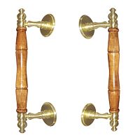 Ручка парадная двойная дер.ПДД-1-310С латунь со скошен.стойками Ручка парадная двойная дер.ПДД-1-310С латунь со скошен.стойками