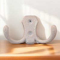 Крючок мебельный малый антик белое золото, (25), КМ-2 Крючок мебельный малый антик белое золото, (25), КМ-2