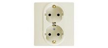 Розетка двойная, открытой установки, 2х2P+E Schuko,слоновая кость, ЭРА Эксперт, /12/, 11-2205-02 Розетка двойная, открытой установки, 2х2P+E Schuko,слоновая кость, ЭРА Эксперт, /12/, 11-2205-02