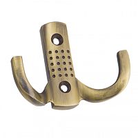 Крючок 2-х рожковый, YG1149S AB, бронза (с перфорацией), 122-174/212В (8289/2686А) /60/600/*** Крючок 2-х рожковый, YG1149S AB, бронза (с перфорацией), 122-174/212В (8289/2686А) /60/600/***
