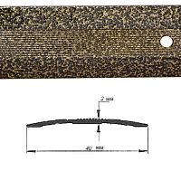 Порог АЛ-125-С 1,5м антик бронзовый , Стык алюминевый , 40 мм Порог АЛ-125-С 1,5м антик бронзовый , Стык алюминевый , 40 мм