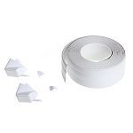 Лента-бордюр для раковин и ванн, 38 мм х 3,35 м, белая, с 2 уголками, фигурная, "4WALLS", STB570B Лента-бордюр для раковин и ванн, 38 мм х 3,35 м, белая, с 2 уголками, фигурная, "4WALLS", STB570B