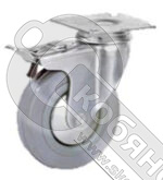 Колесо промыш. поворотное с площадкой и тормозом, 75х21 мм SCgb93m/SCgb075, сер. резина, г/п 60 кг фото 2 Колесо промыш. поворотное с площадкой и тормозом, 75х21 мм SCgb93m/SCgb075, сер. резина, г/п 60 кг фото 2