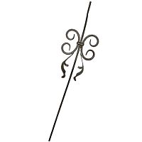 Балясина изогнутая с волютами Н= 900 мм, 12х12 мм (ковка, сталь) (Кит), 6921*** Балясина изогнутая с волютами Н= 900 мм, 12х12 мм (ковка, сталь) (Кит), 6921***