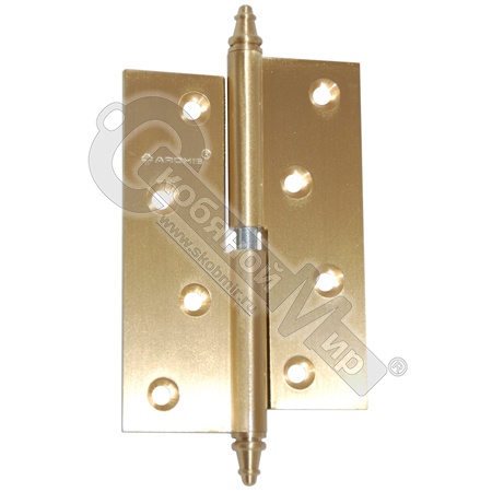 Петля правая А010-D100x70х3-2U R матовая латунь ARCHIE Петля правая А010-D100x70х3-2U R матовая латунь ARCHIE