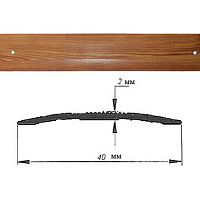 Порог АЛ-125-С СОСНА Бархат 1,5м, Стык алюминевый, 40 мм Порог АЛ-125-С СОСНА Бархат 1,5м, Стык алюминевый, 40 мм