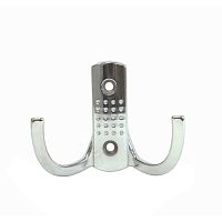 Крючок 2-х рожковый, матовый хром (точки), SL.05.205.02*** Крючок 2-х рожковый, матовый хром (точки), SL.05.205.02***