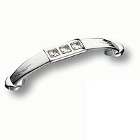 Ручка-скоба 96 мм BRASS с кристаллами Swarovski, глянцевый хром SWA, 15.129.96.07*** Ручка-скоба 96 мм BRASS с кристаллами Swarovski, глянцевый хром SWA, 15.129.96.07***