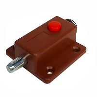 Задвижка-шпингалет с кнопкой, коричневый, 177 Задвижка-шпингалет с кнопкой, коричневый, 177