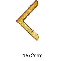 Уголок декоративный C-132 (C-088) 15х15х2 мм латунир. Уголок декоративный C-132 (C-088) 15х15х2 мм латунир.