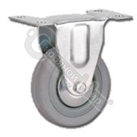 Колесо промышленное неповоротное 50х17 мм на платформе, серая резина, нагрузка 50 кг, FCg 25m Колесо промышленное неповоротное 50х17 мм на платформе, серая резина, нагрузка 50 кг, FCg 25m