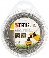 Леска для триммера квадрат витой 2,4 мм х 15 м, двухкомпонентная, EXTRA CORD, Denzel, 96185 Леска для триммера квадрат витой 2,4 мм х 15 м, двухкомпонентная, EXTRA CORD, Denzel, 96185