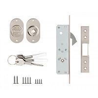 Замок врезной крест.узкопроф.201F (20mm) никель,3кл (8061) Замок врезной крест.узкопроф.201F (20mm) никель,3кл (8061)