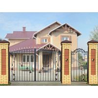 Ворота "Дачные арочные Лоза №2 3.42*2.35 Ворота "Дачные арочные Лоза №2 3.42*2.35