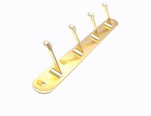 Вешалка 4-х рожковая, на планке, золото, 104012 Вешалка 4-х рожковая, на планке, золото, 104012