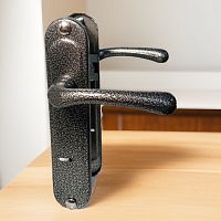 Ручка на планке РДП-2-006-С85- АС- антик серебро,сувальд./15/ Ручка на планке РДП-2-006-С85- АС- антик серебро,сувальд./15/