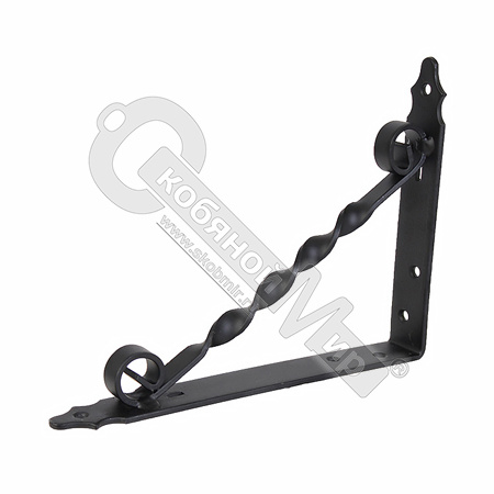 Кронштейн фигурный 350х250 мм мод. 2, черный Кронштейн фигурный 350х250 мм мод. 2, черный