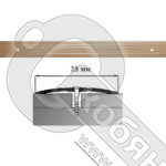 Порог АЛ-163-С 1,8м БУК, Стык алюминевый узкий, 25 мм фото 2 Порог АЛ-163-С 1,8м БУК, Стык алюминевый узкий, 25 мм фото 2