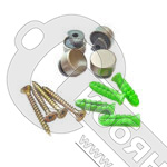 Держатели для зеркал Т-100, матовый никель (компл. 4 шт.), 28236/106203 фото 2 Держатели для зеркал Т-100, матовый никель (компл. 4 шт.), 28236/106203 фото 2