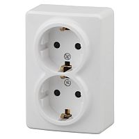 Розетка ЭРА 11-2205-01 2х2P+E Schuko, ОУ, Эра Эксперт, белый (12) Розетка ЭРА 11-2205-01 2х2P+E Schuko, ОУ, Эра Эксперт, белый (12)