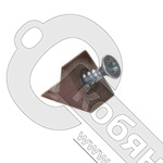 Фиксатор задней стенки из ДВП, коричневый /50/ фото 2 Фиксатор задней стенки из ДВП, коричневый /50/ фото 2