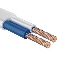 Провод ШВВП 2х0,75 мм² ГОСТ, белый (цена за 1 метр) /100/ Провод ШВВП 2х0,75 мм² ГОСТ, белый (цена за 1 метр) /100/